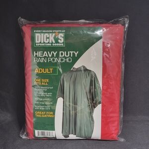 Dick’s Sporting Goods Heavy Duty Adult Rain Poncho – One Size Fits All – Waterpr